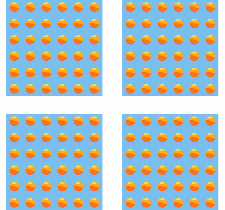 杯垫现代设计色彩斑斓的圆形图案 - TenStickers
