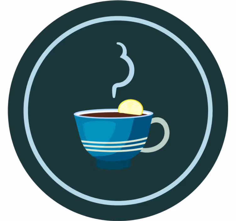 杯垫现代设计时尚茶杯 - TenStickers