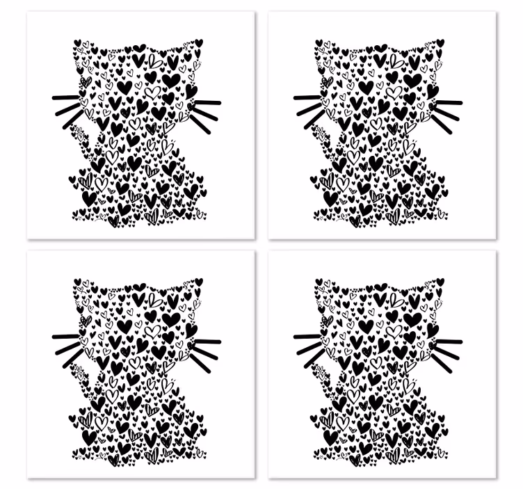 猫心现代过山车 - TenStickers