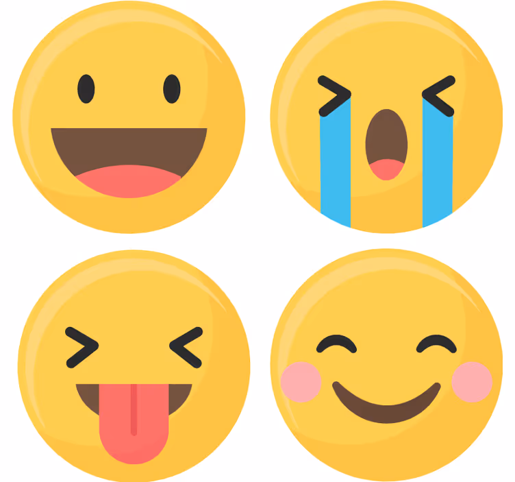 社交媒体表情符号极客杯垫 - TenStickers