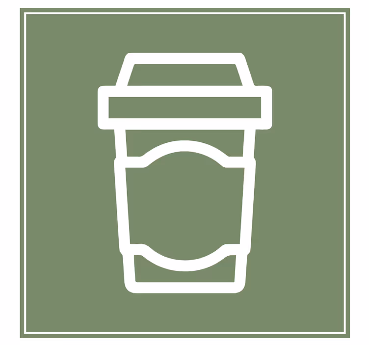 杯垫现代设计咖啡杯插图 - TenStickers