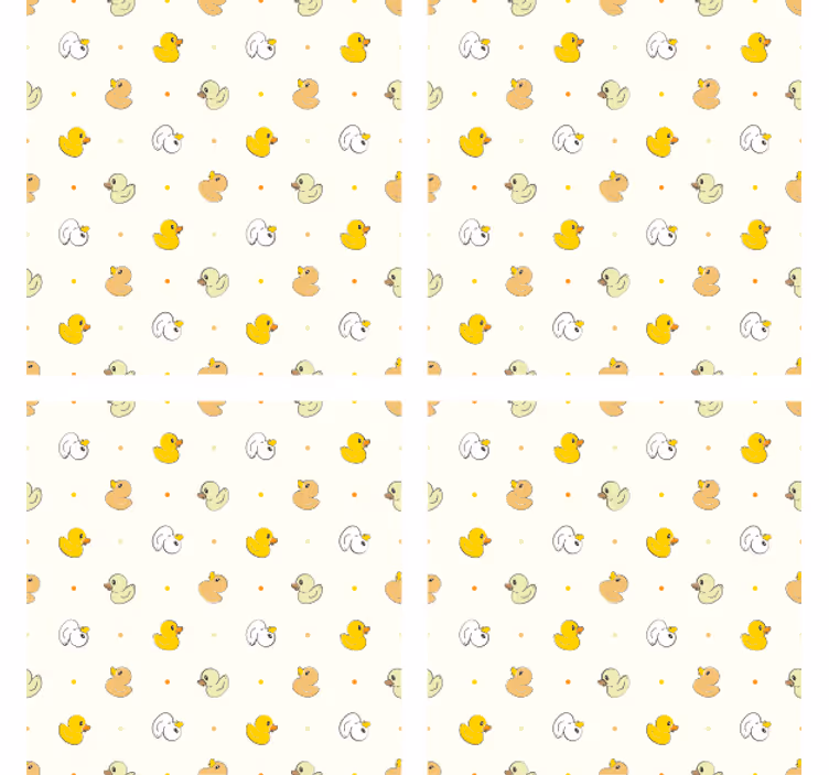 杯垫现代设计迷人橡皮鸭图案 - TenStickers