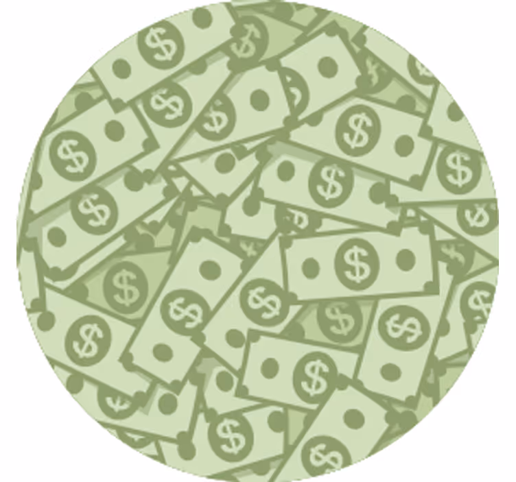 杯垫现代设计现金图案图形 - TenStickers