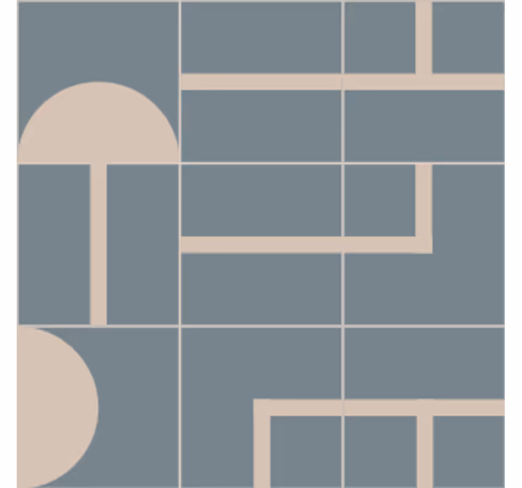 杯垫现代设计几何曲线图案 - TenStickers