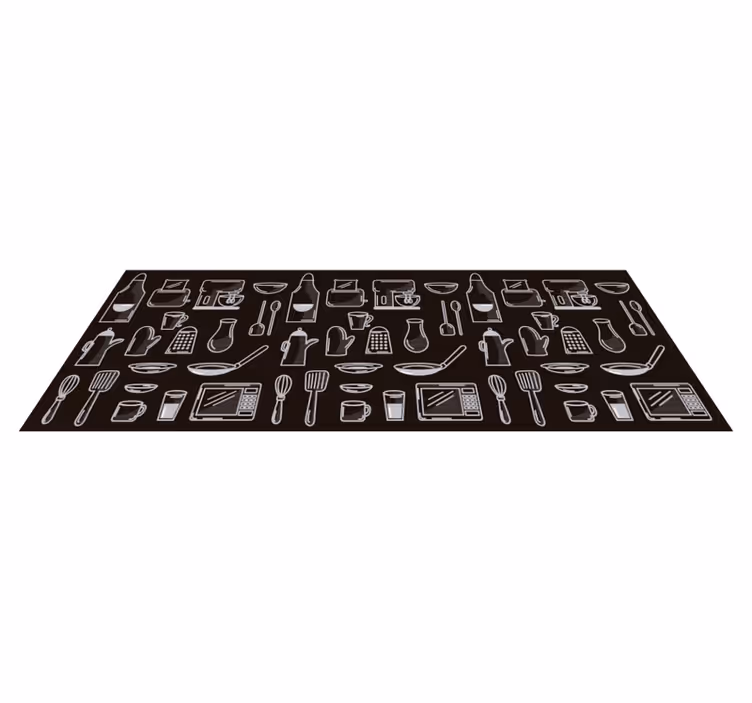 矩形厨房工具现代乙烯基地毯 - TenStickers