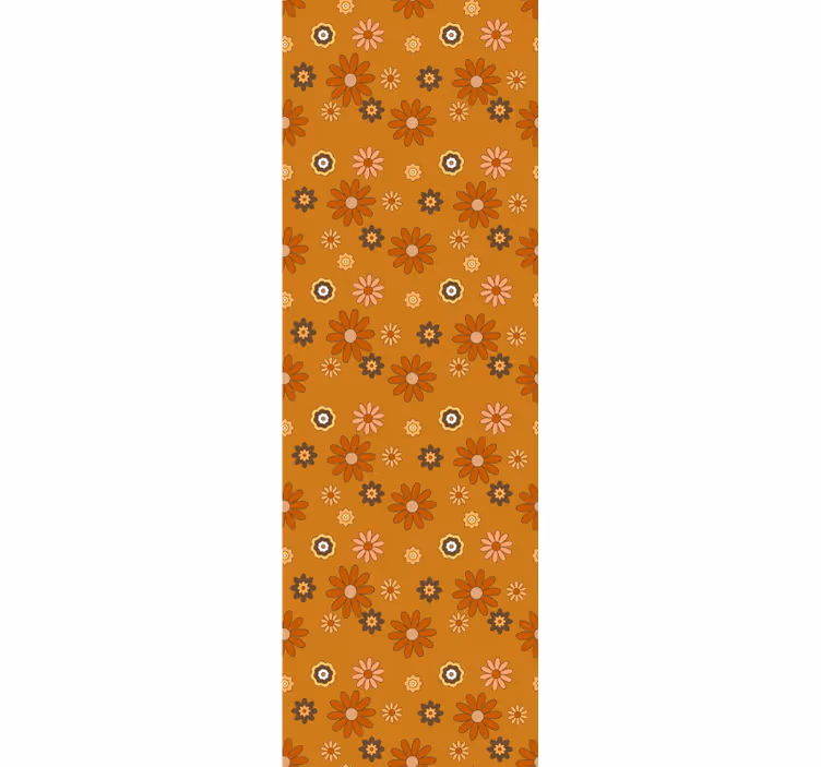 60 年代花力量复古壁纸 - TenStickers
