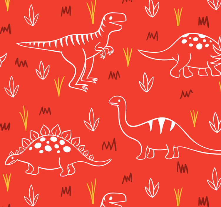 墙纸恐龙 恐龙插图 - TenStickers