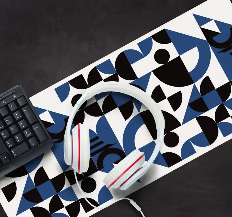 蓝色拼图城市设计游戏鼠标垫 - TenStickers