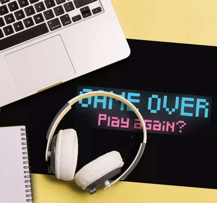 Game over play again 图形游戏鼠标垫 - TenStickers