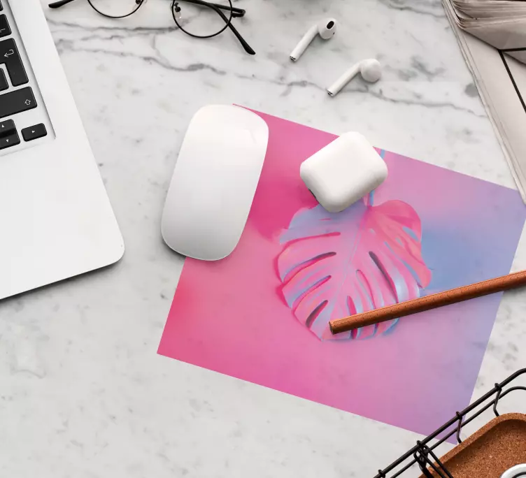 玫瑰蓝叶龟背竹更多鼠标垫 - TenStickers