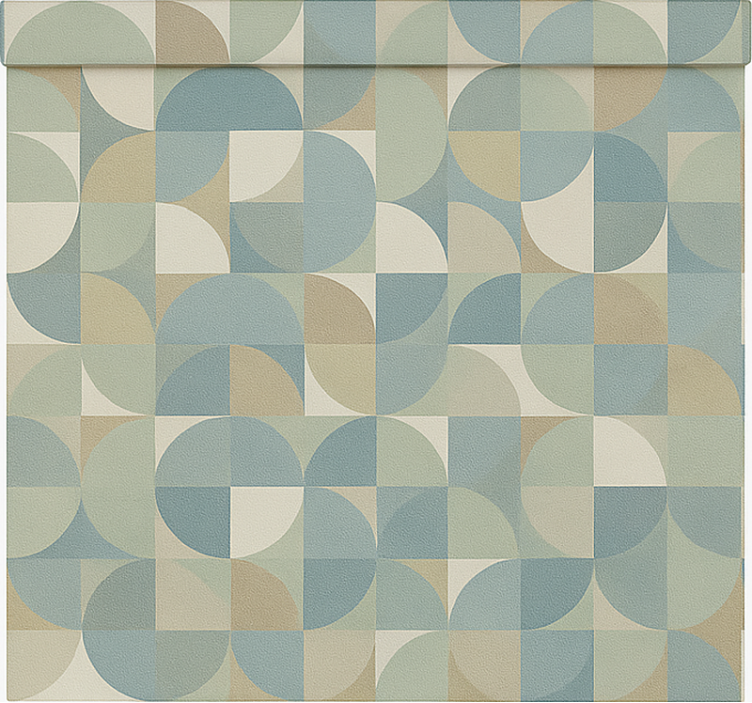 现代盲人 绿色抽象形式 - TenStickers