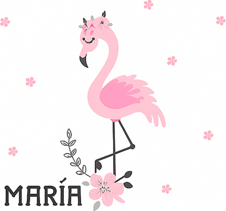 儿童盲人 带有名字的粉色弗拉门戈舞 - TenStickers