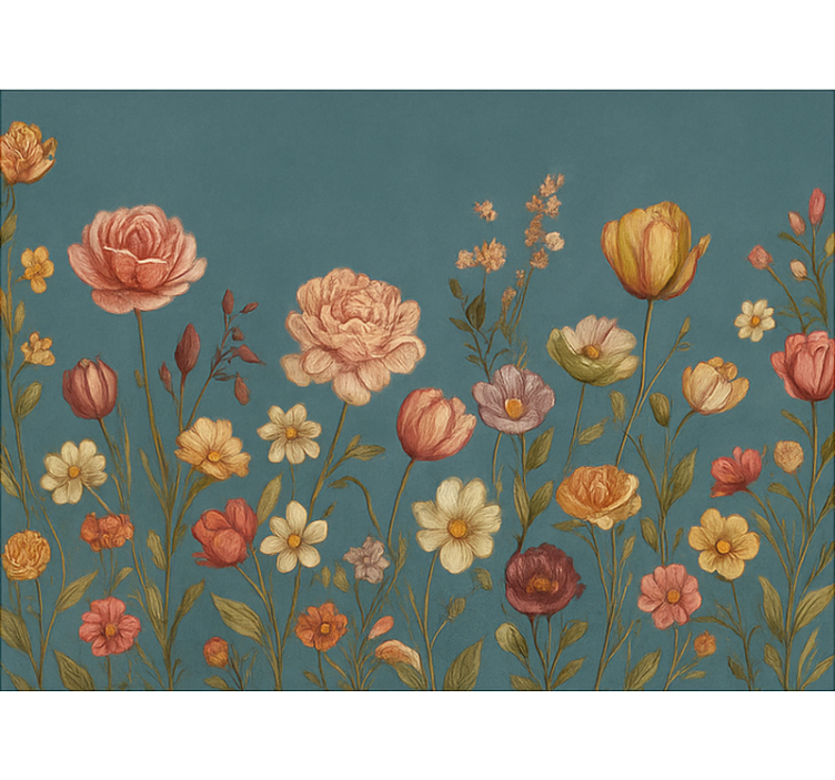 主卧室盲人 泥土花香的草地 - TenStickers