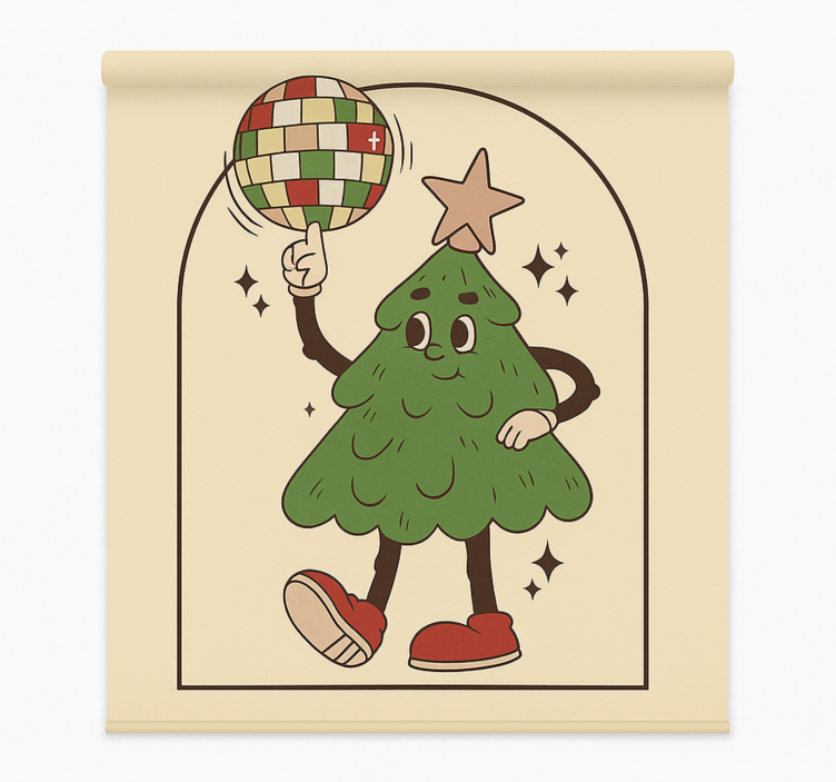 起居室盲道 时髦的迪斯科树 - TenStickers