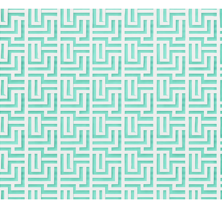 饭厅盲道 蓝色几何方块效果 - TenStickers