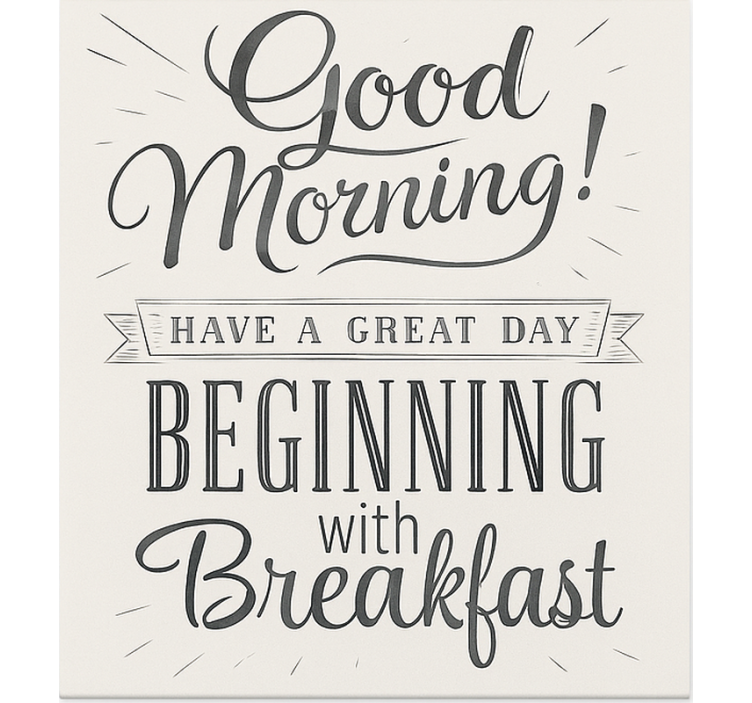 饭厅盲道 早上好早餐 - TenStickers