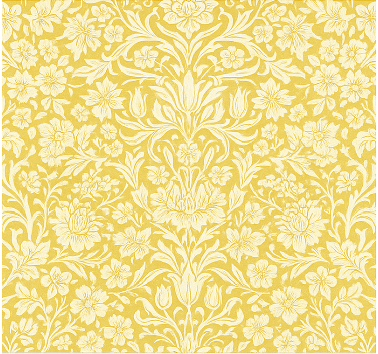 饭厅盲道与黄色曼陀罗花相结合 - TenStickers