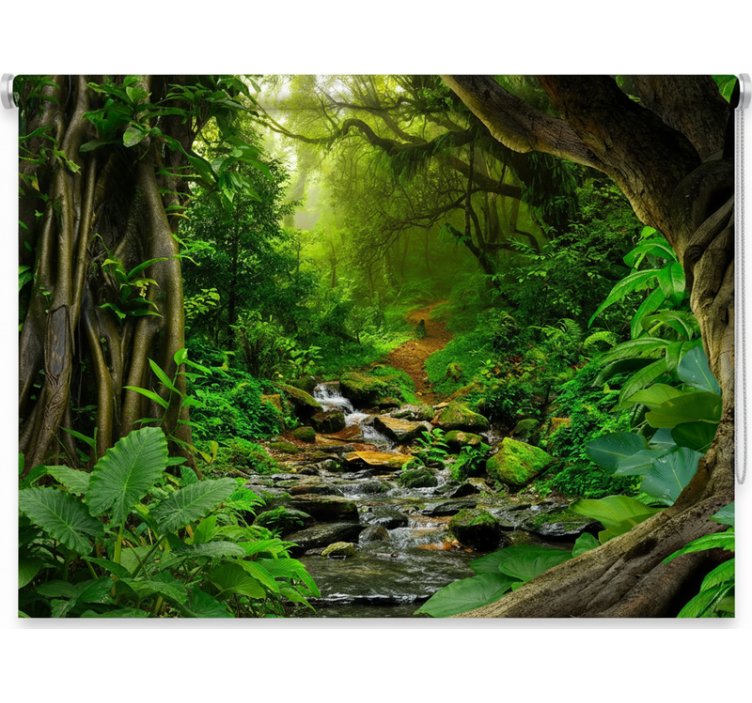 有树的百叶窗带你进入热带森林绿洲 - TenStickers