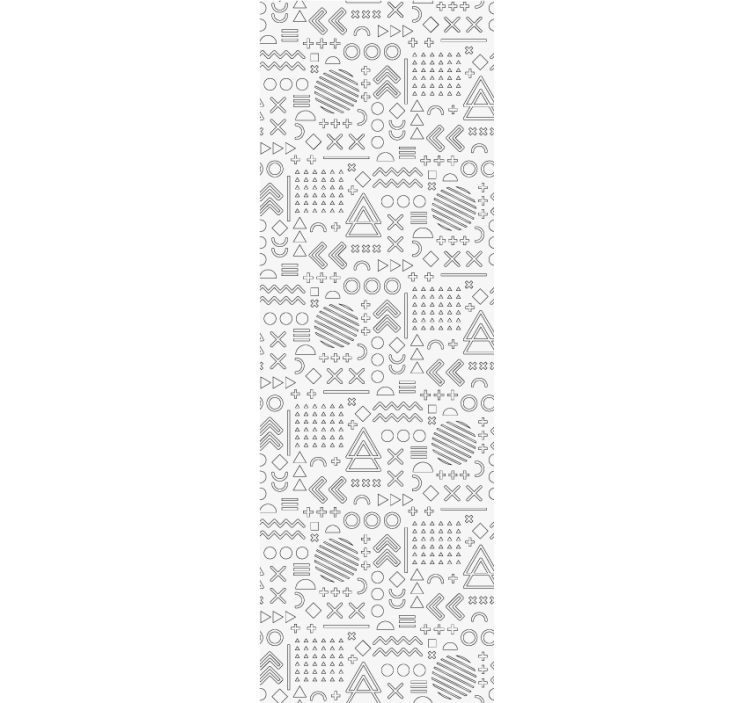 家庭办公室盲人几何草图图案 - TenStickers