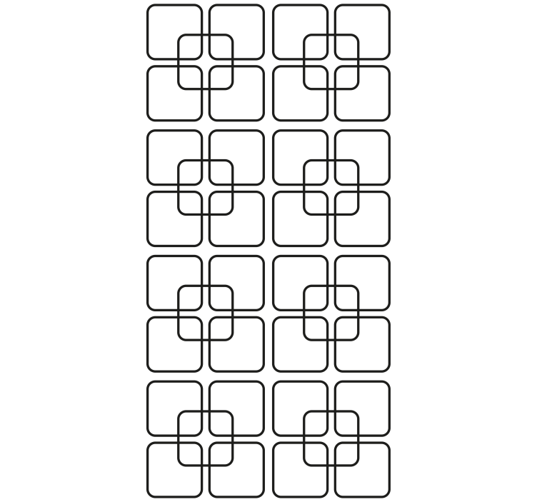 厨房盲道黑色方块城市图案 - TenStickers