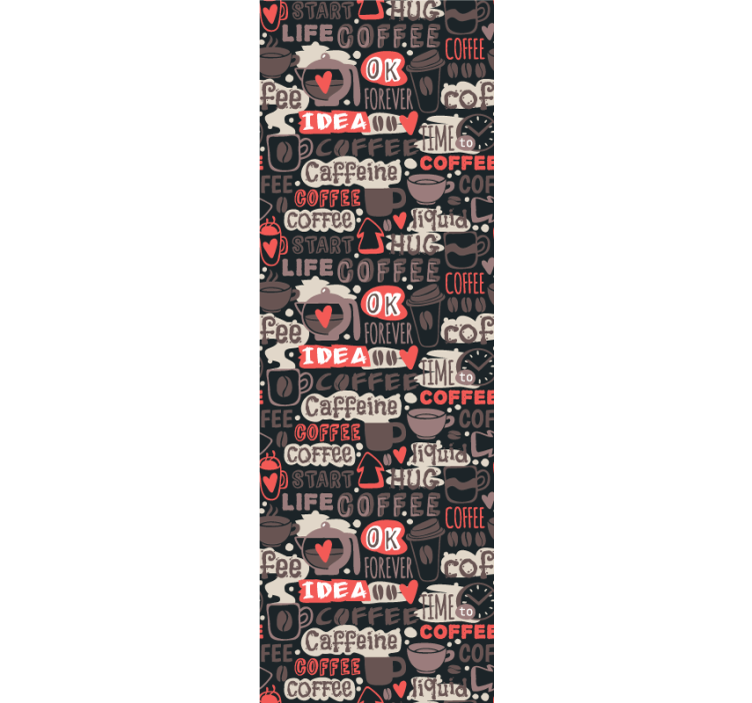 厨房盲道与咖啡字母图案相结合 - TenStickers