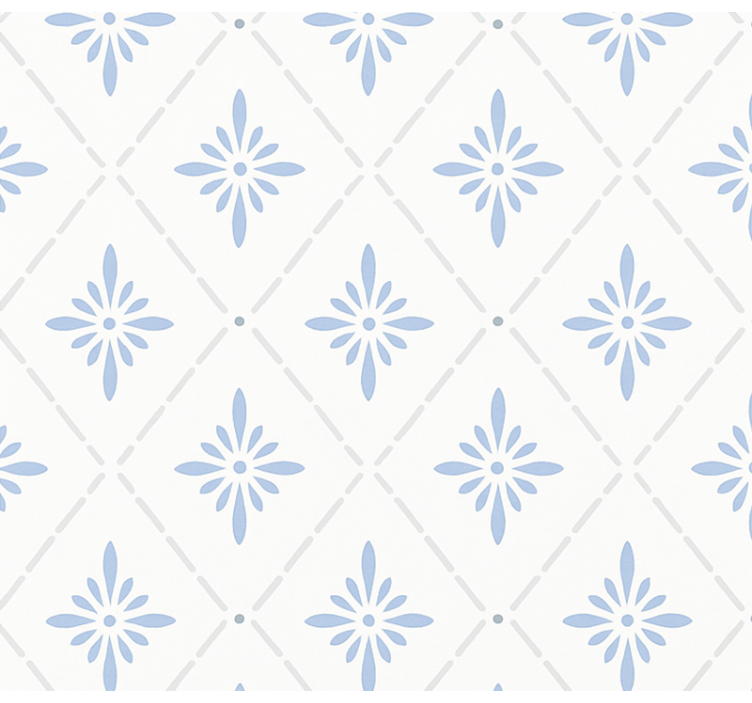 厨房盲道蓝色菱形瓷砖 - TenStickers