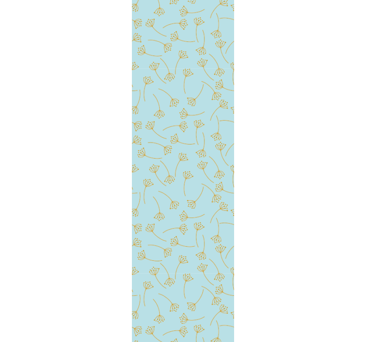 饭厅盲道蓝色北欧植物 - TenStickers