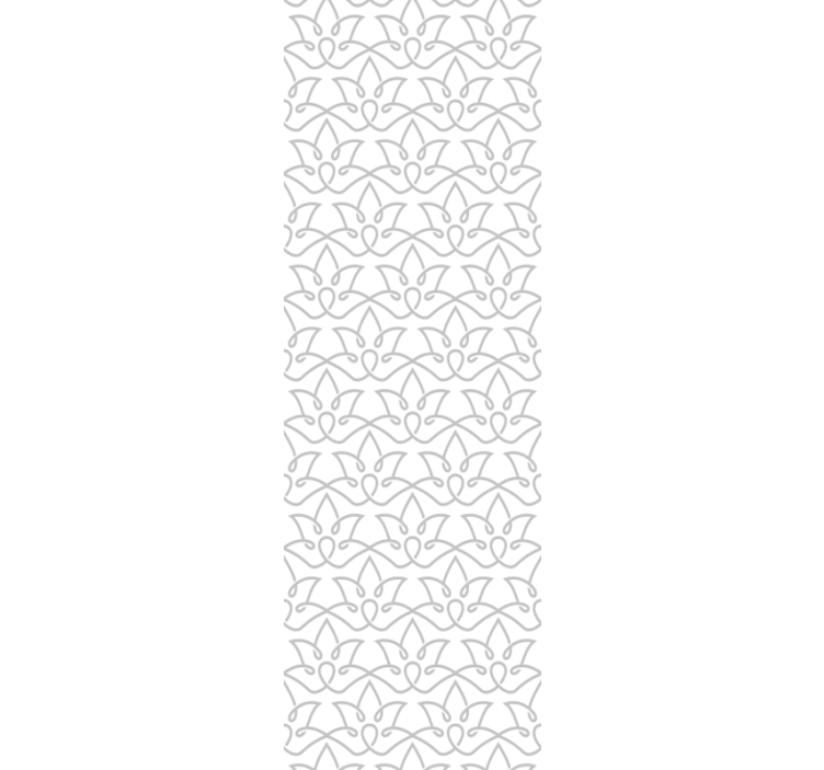 饭厅盲道现代花卉灰色图案 - TenStickers