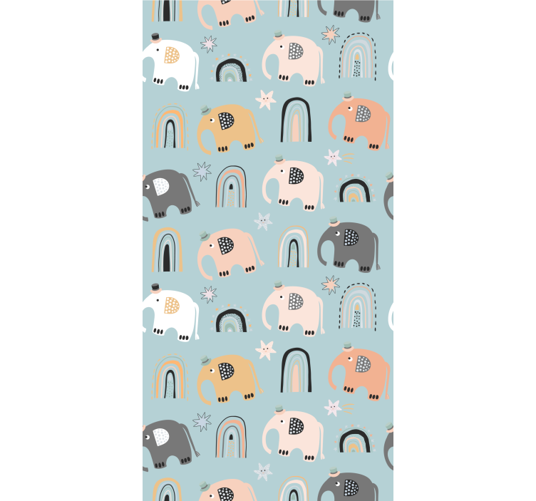 儿童盲人大象彩虹图案玩具 - TenStickers