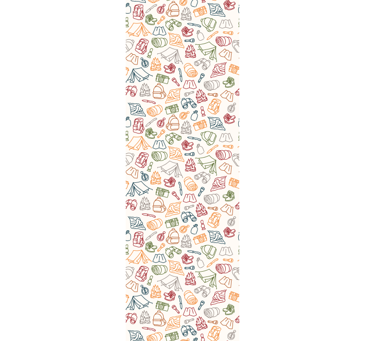 儿童盲人露营船、木火、靴子 - TenStickers