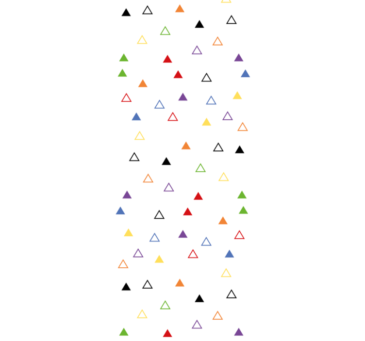 儿童盲人五彩空心三角形玩具 - TenStickers