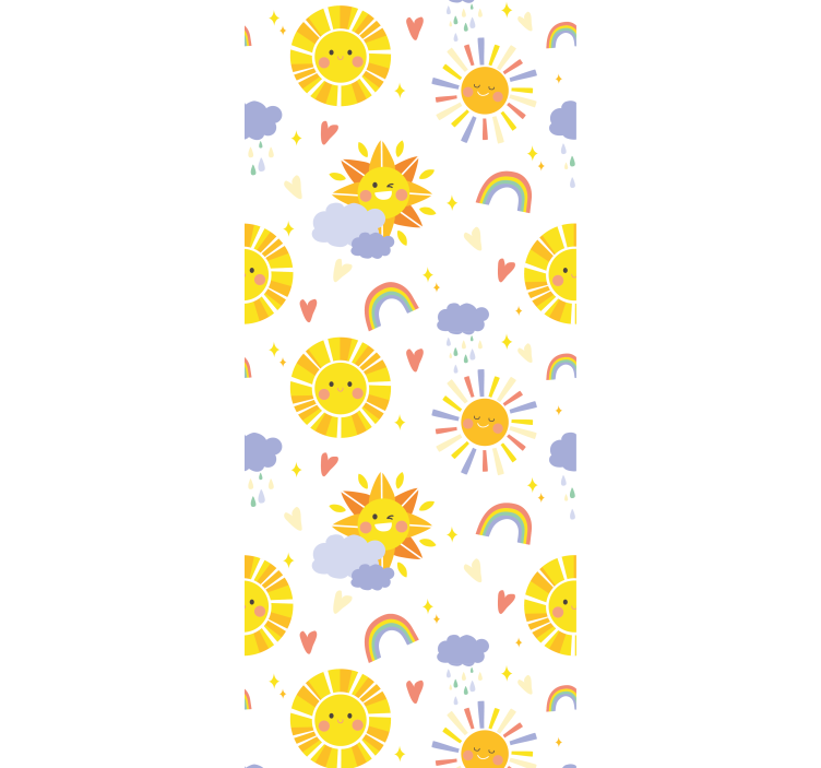 儿童盲人梦幻的彩色彩虹与云朵 - TenStickers