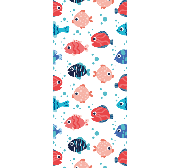儿童盲人粉色和蓝色鱼类玩具 - TenStickers