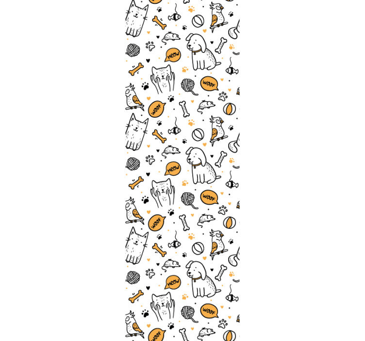 儿童盲人宠物猫狗涂鸦风格 - TenStickers