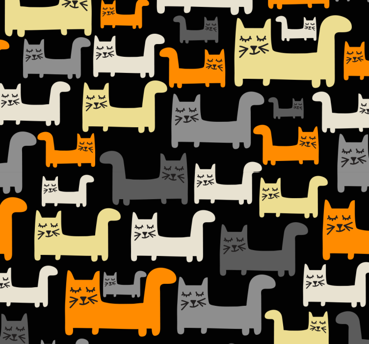 儿童盲人灰色猫咪 - TenStickers