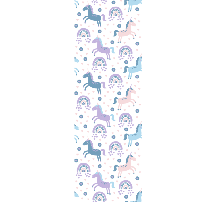 儿童盲人甜美柔和色彩独角兽图案 - TenStickers