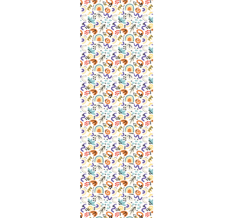 办公室百叶窗有机平面抽象图案 - TenStickers