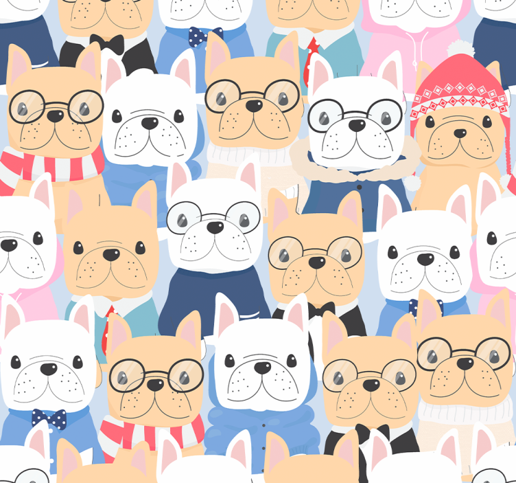 青年盲人可爱小狗 - TenStickers