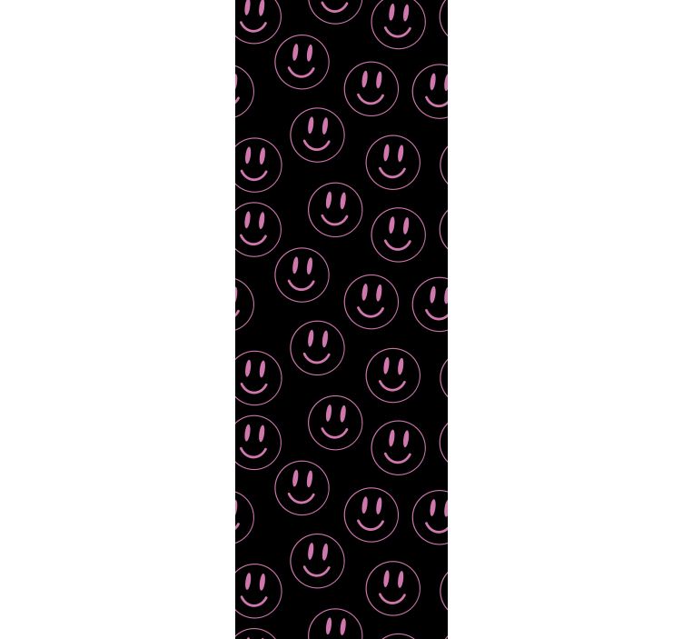 青年盲人白色紫色笑脸 - TenStickers