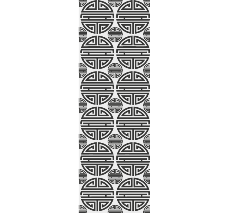 现代盲人亚洲风格几何图案 - TenStickers