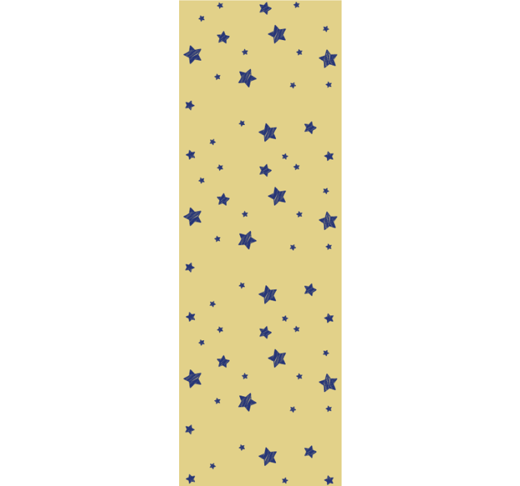 现代盲人蓝色星星配黄色背景 - TenStickers