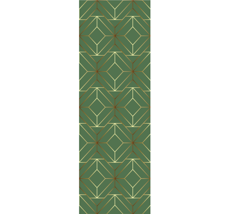 现代盲人金边金属绿方块 - TenStickers