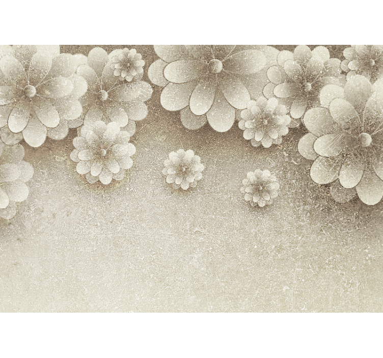 厨房盲道三维花卉效果灰色 - TenStickers