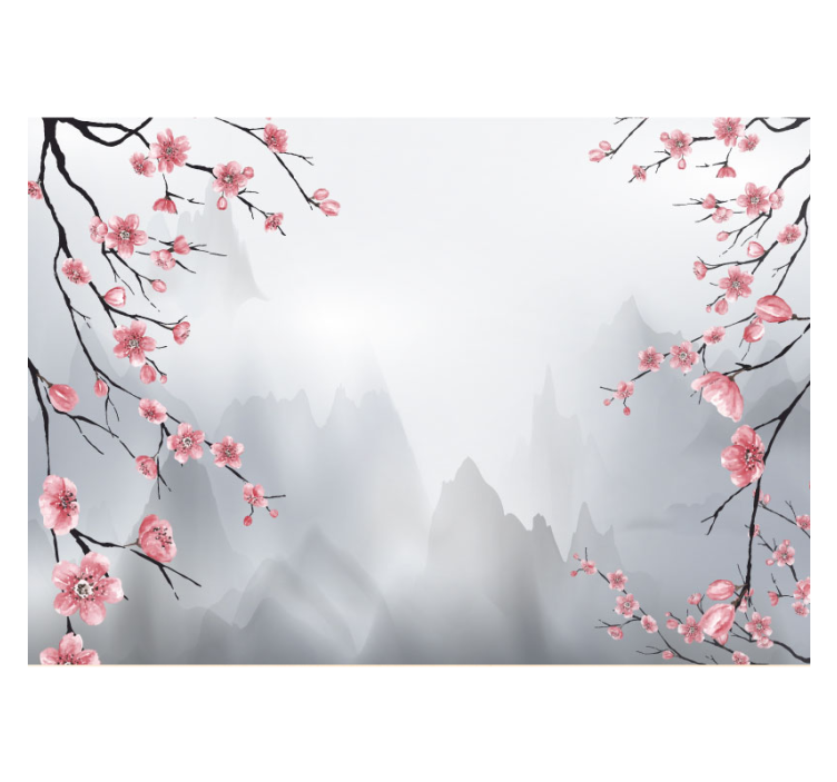 厨房盲道樱花枝日本景观 - TenStickers