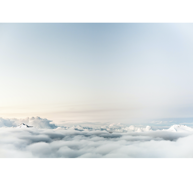 白盲美丽的天空与海洋风景 - TenStickers