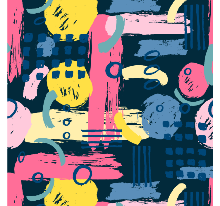 起居室盲道彩色抽象设计 - TenStickers