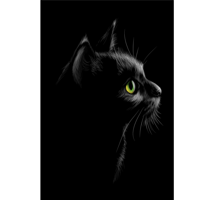 起居室盲道绿色猫眼设计 - TenStickers