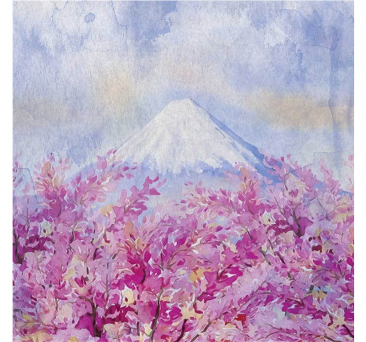 起居室盲道樱花景观 - TenStickers