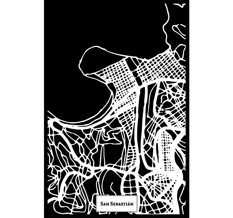 起居室盲道圣塞巴斯蒂安地形图 - TenStickers