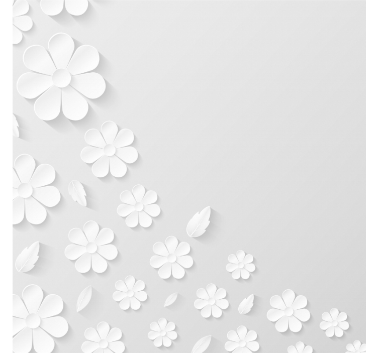 白盲白色纸花背景 - TenStickers
